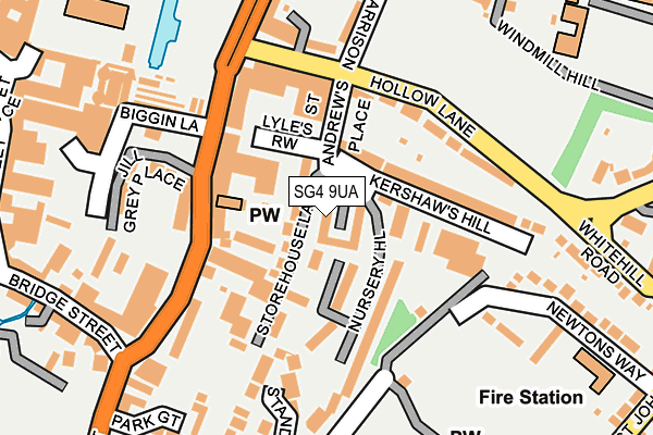 SG4 9UA map - OS OpenMap – Local (Ordnance Survey)