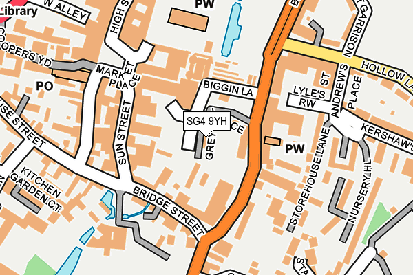 SG4 9YH map - OS OpenMap – Local (Ordnance Survey)
