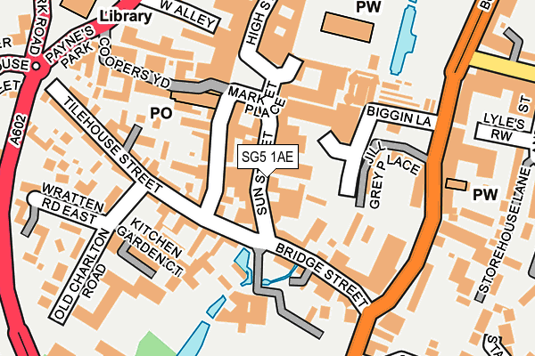 SG5 1AE map - OS OpenMap – Local (Ordnance Survey)