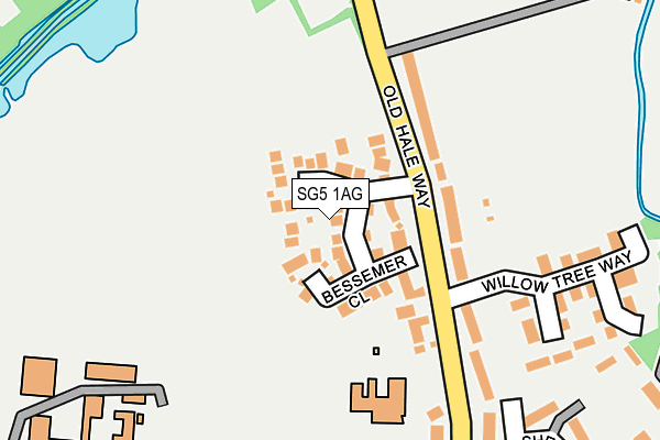 SG5 1AG map - OS OpenMap – Local (Ordnance Survey)