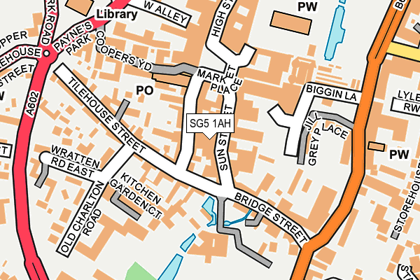 SG5 1AH map - OS OpenMap – Local (Ordnance Survey)