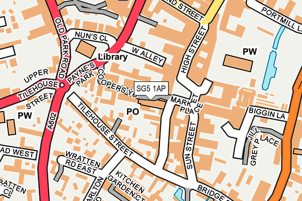 SG5 1AP map - OS OpenMap – Local (Ordnance Survey)