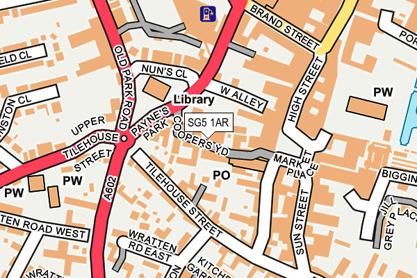 SG5 1AR map - OS OpenMap – Local (Ordnance Survey)