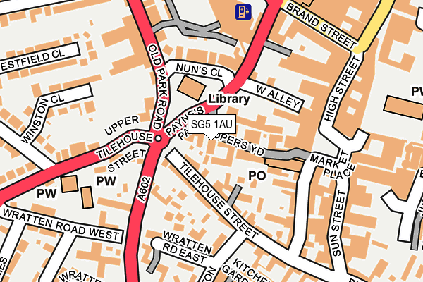 SG5 1AU map - OS OpenMap – Local (Ordnance Survey)