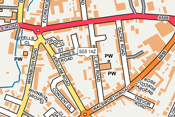 SG5 1AZ map - OS OpenMap – Local (Ordnance Survey)