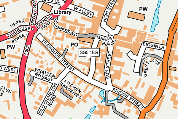 SG5 1BG map - OS OpenMap – Local (Ordnance Survey)