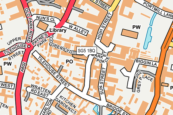 SG5 1BQ map - OS OpenMap – Local (Ordnance Survey)