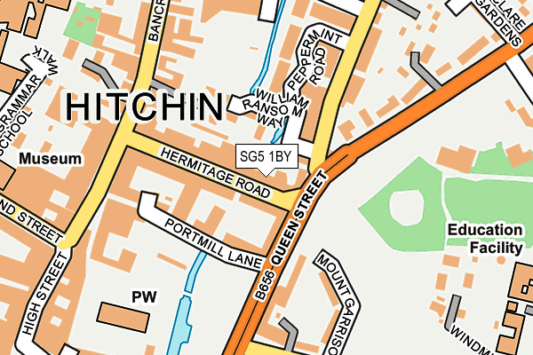 SG5 1BY map - OS OpenMap – Local (Ordnance Survey)