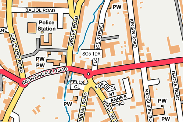 SG5 1DA map - OS OpenMap – Local (Ordnance Survey)