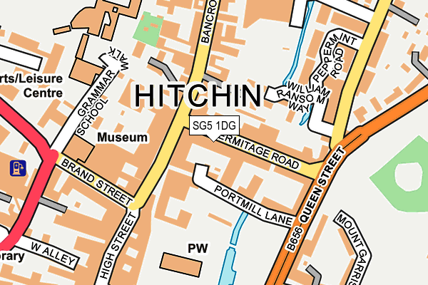 SG5 1DG map - OS OpenMap – Local (Ordnance Survey)