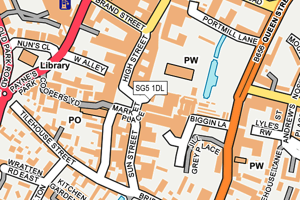 SG5 1DL map - OS OpenMap – Local (Ordnance Survey)