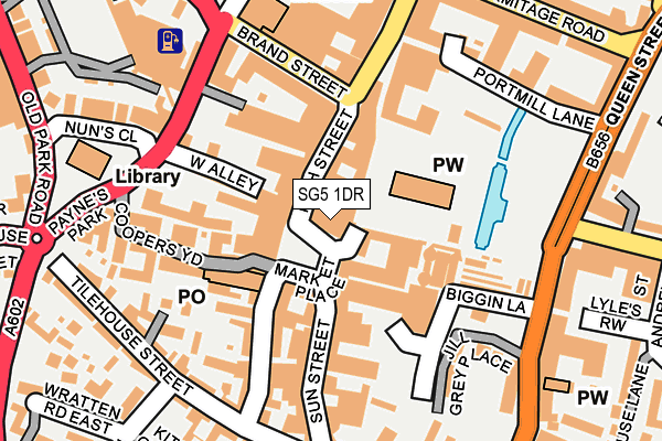 SG5 1DR map - OS OpenMap – Local (Ordnance Survey)