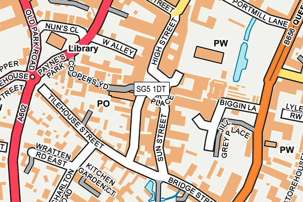 SG5 1DT map - OS OpenMap – Local (Ordnance Survey)