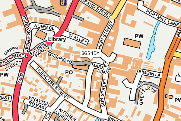 SG5 1DY map - OS OpenMap – Local (Ordnance Survey)
