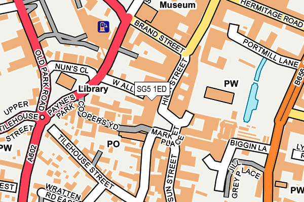 SG5 1ED map - OS OpenMap – Local (Ordnance Survey)