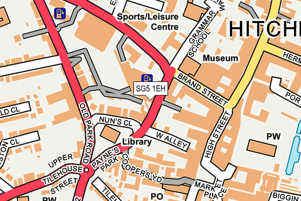 SG5 1EH map - OS OpenMap – Local (Ordnance Survey)