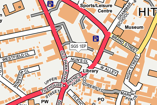 SG5 1EP map - OS OpenMap – Local (Ordnance Survey)