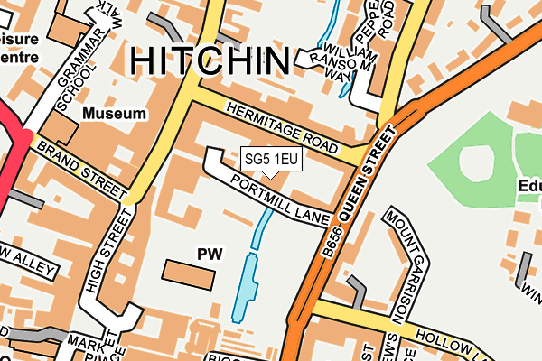 SG5 1EU map - OS OpenMap – Local (Ordnance Survey)