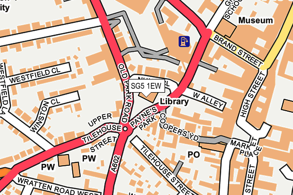 SG5 1EW map - OS OpenMap – Local (Ordnance Survey)