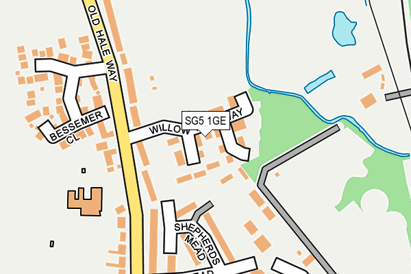 SG5 1GE map - OS OpenMap – Local (Ordnance Survey)