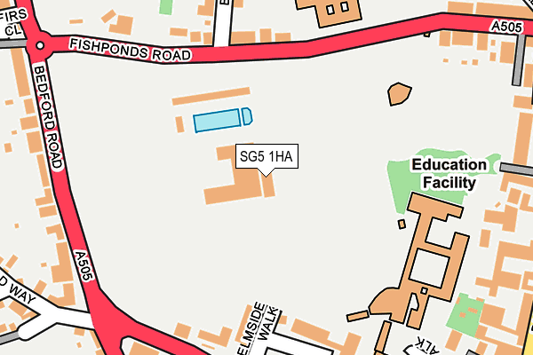 SG5 1HA map - OS OpenMap – Local (Ordnance Survey)