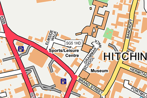 SG5 1HD map - OS OpenMap – Local (Ordnance Survey)