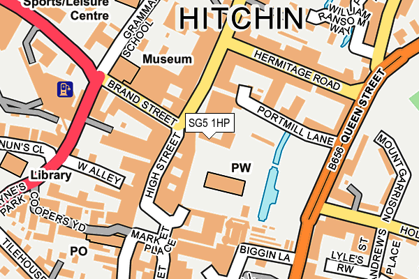 SG5 1HP map - OS OpenMap – Local (Ordnance Survey)