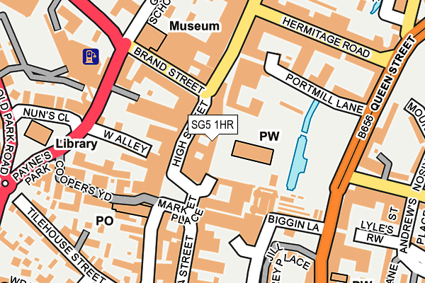 SG5 1HR map - OS OpenMap – Local (Ordnance Survey)