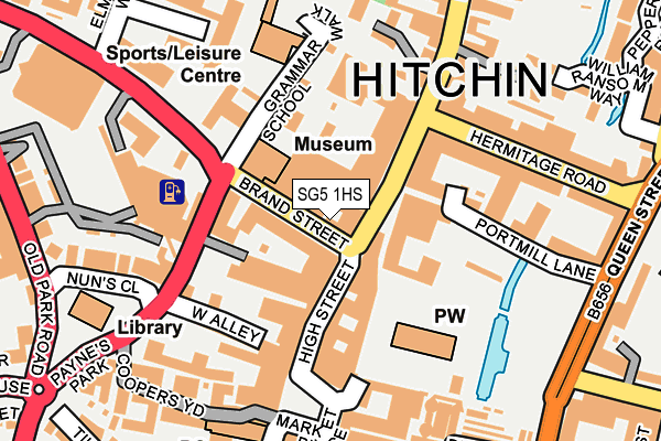 SG5 1HS map - OS OpenMap – Local (Ordnance Survey)