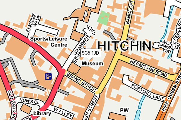 SG5 1JD map - OS OpenMap – Local (Ordnance Survey)