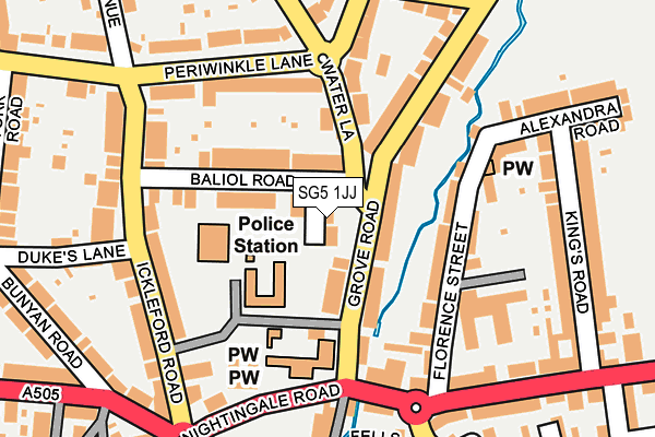 SG5 1JJ map - OS OpenMap – Local (Ordnance Survey)