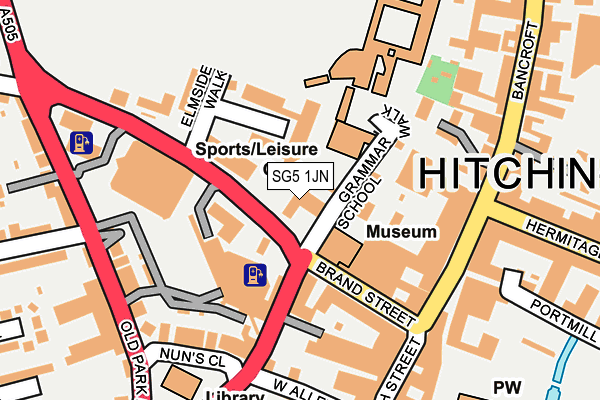 SG5 1JN map - OS OpenMap – Local (Ordnance Survey)