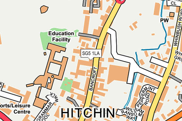 SG5 1LA map - OS OpenMap – Local (Ordnance Survey)