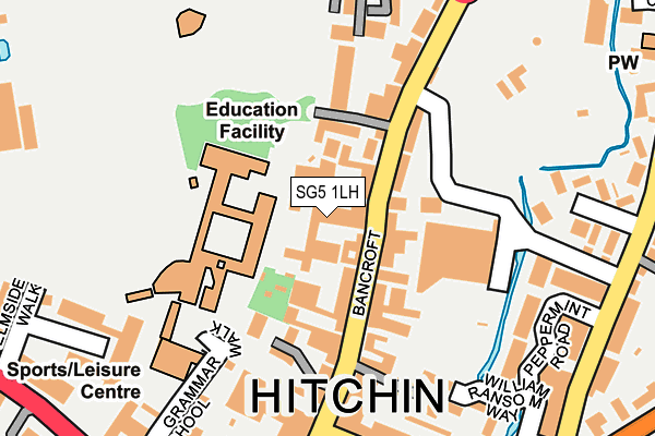 SG5 1LH map - OS OpenMap – Local (Ordnance Survey)