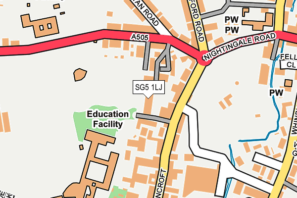 SG5 1LJ map - OS OpenMap – Local (Ordnance Survey)