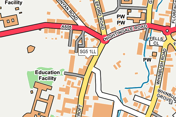 SG5 1LL map - OS OpenMap – Local (Ordnance Survey)