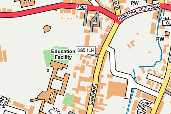 SG5 1LN map - OS OpenMap – Local (Ordnance Survey)