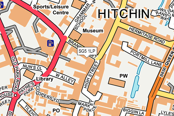 SG5 1LP map - OS OpenMap – Local (Ordnance Survey)