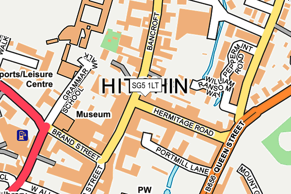 SG5 1LT map - OS OpenMap – Local (Ordnance Survey)