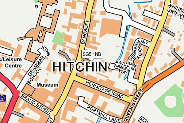 SG5 1NB map - OS OpenMap – Local (Ordnance Survey)