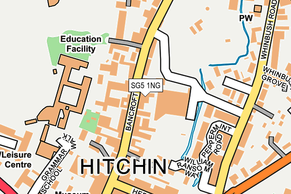 SG5 1NG map - OS OpenMap – Local (Ordnance Survey)