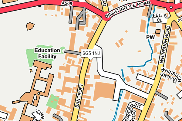 SG5 1NJ map - OS OpenMap – Local (Ordnance Survey)