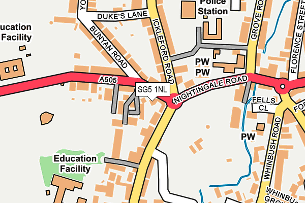 SG5 1NL map - OS OpenMap – Local (Ordnance Survey)