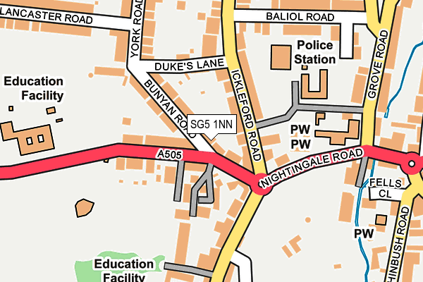 SG5 1NN map - OS OpenMap – Local (Ordnance Survey)