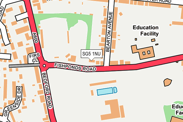 SG5 1NU map - OS OpenMap – Local (Ordnance Survey)