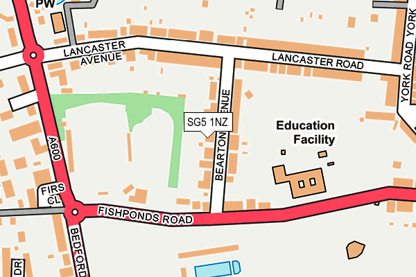 SG5 1NZ map - OS OpenMap – Local (Ordnance Survey)