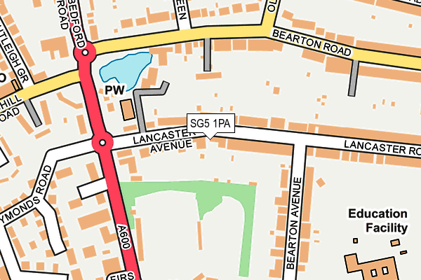 SG5 1PA map - OS OpenMap – Local (Ordnance Survey)