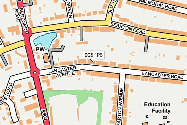 SG5 1PB map - OS OpenMap – Local (Ordnance Survey)