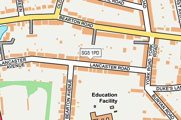 SG5 1PD map - OS OpenMap – Local (Ordnance Survey)