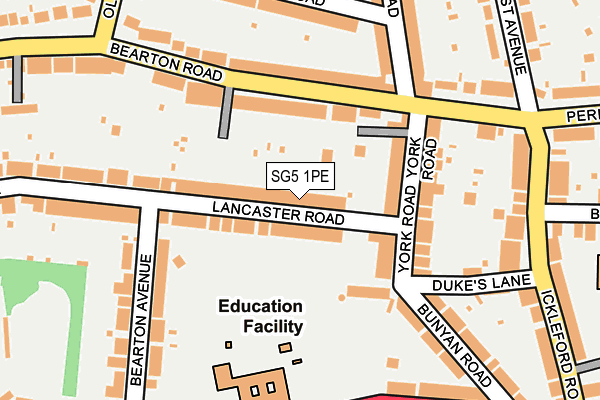 SG5 1PE map - OS OpenMap – Local (Ordnance Survey)